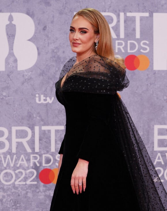 La chanteuse Adele a assisté et activement participé aux BRIT Awards 2022, à l'O2. Londres, le 8 février 2022.