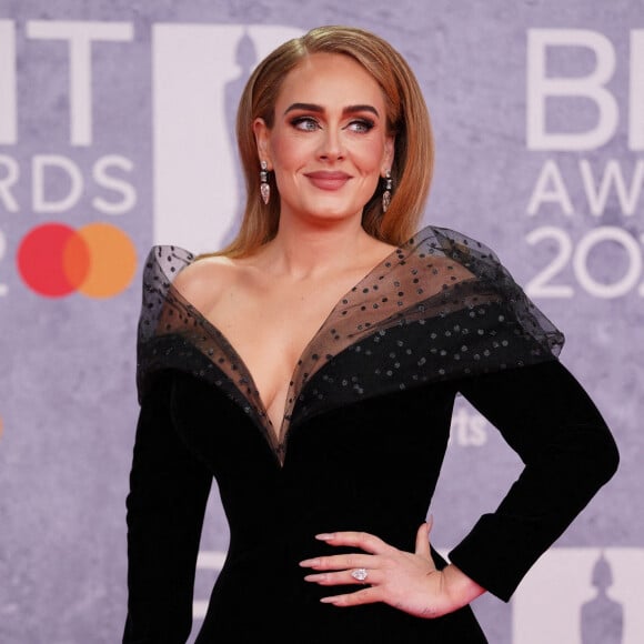 La chanteuse Adele a assisté et activement participé aux BRIT Awards 2022, à l'O2. Londres, le 8 février 2022.