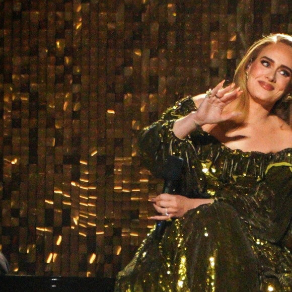 La chanteuse Adele a assisté et activement participé aux BRIT Awards 2022, à l'O2. Londres, le 8 février 2022.