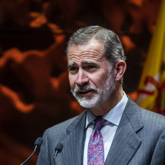 Le roi Felipe VI d'Espagne lors de la présentation de la XXIe édition des Codespa Awards à Madrid, Espagne, le 1er février 2022. 