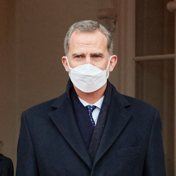 Le couple royal espagnol, le roi Felipe VI et la reine Letizia d'Espagne, est arrivé à Vienne pour une visite officielle en Autriche, le 31 janvier 2022.