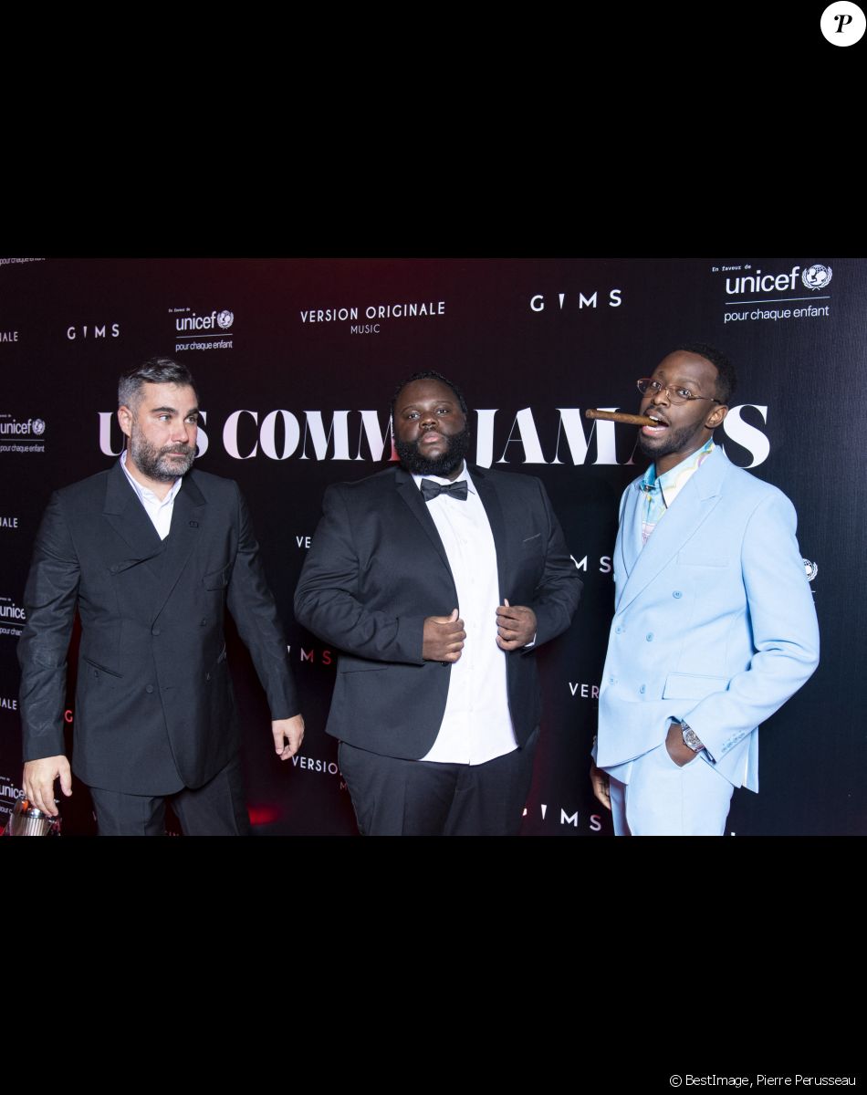 Jacques, Bedjik et son frère Dadju au photocall de la soirée "Unis comme jamais" au profit de l'Unicef, au pavillon Cambon à Paris. Le 8 novembre 2021. © Pierre Perusseau / Bestimage