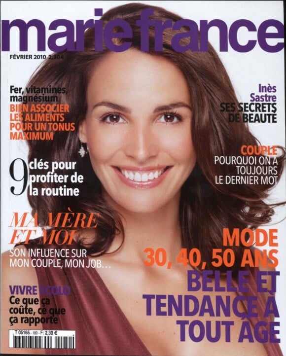 Inés Sastre en couverture de Marie Claire