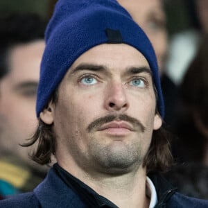 Camille Lacourt dans les tribunes lors du match de championnat de Ligue 1 Conforama opposant le Paris Saint-Germain (PSG) aux Girondins de Bordeaux au Parc des Princes à Paris, France, le 23 février 2020. Le PSG a gagné 4-3. © Cyril Moreau/Bestimage