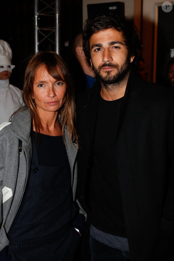 Axelle Laffont et son ex-compagnon Cyril Paglino - Soirée fooding au passage des panoramas à Paris le 24 novembre 2014.