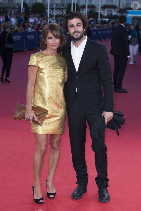 Axelle Laffont et son ex-compagnon Cyril Paglino - Avant-première du film "Get On Up" lors du 40ème festival du cinéma américain de Deauville, le 12 septembre 2014. 
