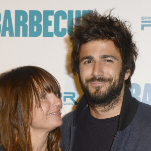 Axelle Laffont et son ex-compagnon Cyril Paglino - Avant-première du film "Barbecue" au cinéma Gaumont Opéra à Paris, le 7 avril 2014.