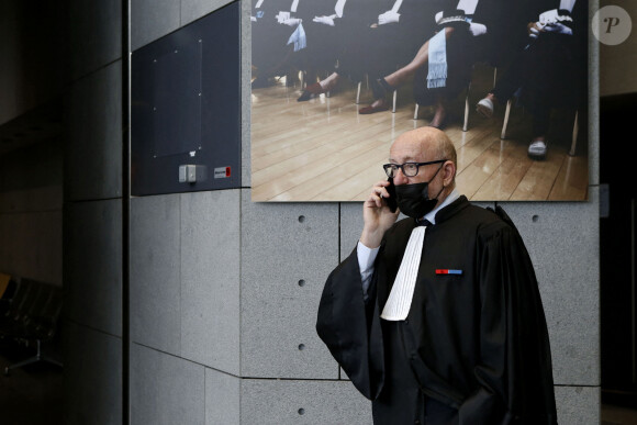 Maître Alain Jakubowicz, avocat de Nordhal Lelandais, accusé du meurtre de Maëlys De Aranjo, lors du procès en assises, à Grenoble, Isère, France, le 31 janvier 2022. © Pascal Fayolle/Bestimage 