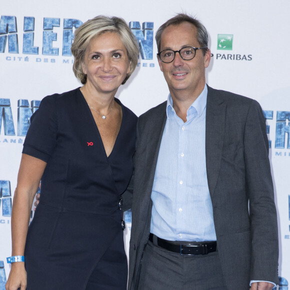 Valérie Pécresse et son mari Jérôme - Avant-première du film "Valérian et la Cité des mille planètes" de L. Besson à la Cité du Cinéma à Saint-Denis, le 25 juillet 2017.
