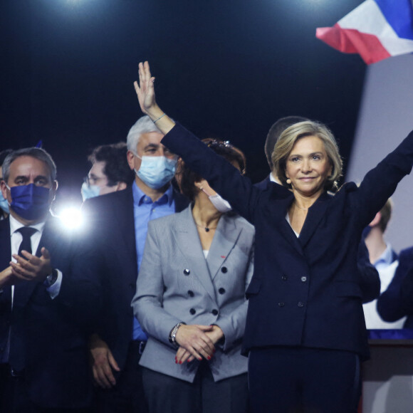 Meeting de Valérie Pécresse, candidate LR à l'élection présidentielle 2022, au Zenith de Paris le 13 février 2022. © Denis Guignebourg / Bestimage 