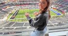 Hailie, la fille d'Eminem, a filmé son père en train de jouer lors du concert de la mi-temps du Super Bowl LVI au SoFi Stadium. Inglewood, le 13 février 2022.