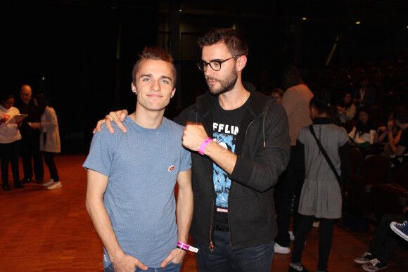 Exclusif - Cyprien et Squeezie - 1er Comic Con Paris, festival de la pop culture à la Grande Halle de la Villette le 23 octobre 2015 © Lise Tuillier / Bestimage