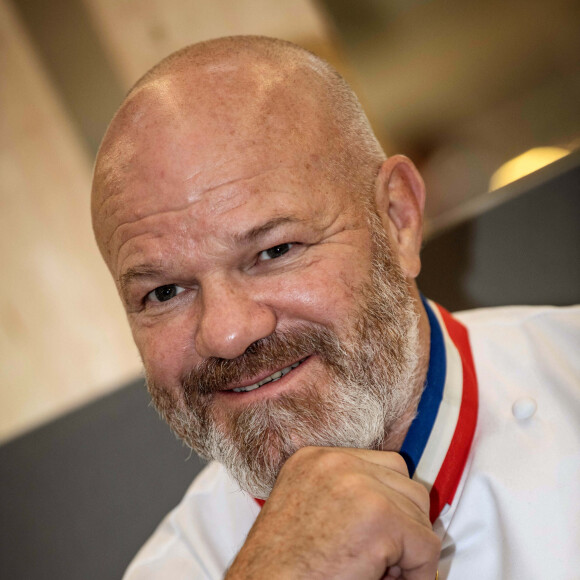 Exclusif - Philippe Etchebest préside le salon français de la restauration "Expotel" à Bordeaux. Il dirige aussi la journée des chefs et sa compétion regroupant 22 Etoiles sur l'évènement, le 25 Novembre 2019. © Patrick Bernard/ Bestimage