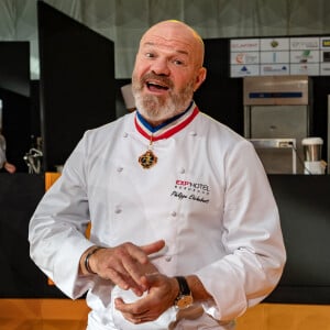 Exclusif - Philippe Etchebest préside le salon français de la restauration "Expotel" à Bordeaux. Il dirige aussi la journée des chefs et sa compétion regroupant 22 Etoiles sur l'évènement, le 25 Novembre 2019. © Patrick Bernard/ Bestimage