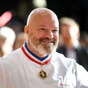 Exclusif - Philippe Etchebest préside le salon français de la restauration "Expotel" à Bordeaux. Il dirige aussi la journée des chefs et sa compétion regroupant 22 Etoiles sur l'évènement. © Patrick Bernard/ Bestimage