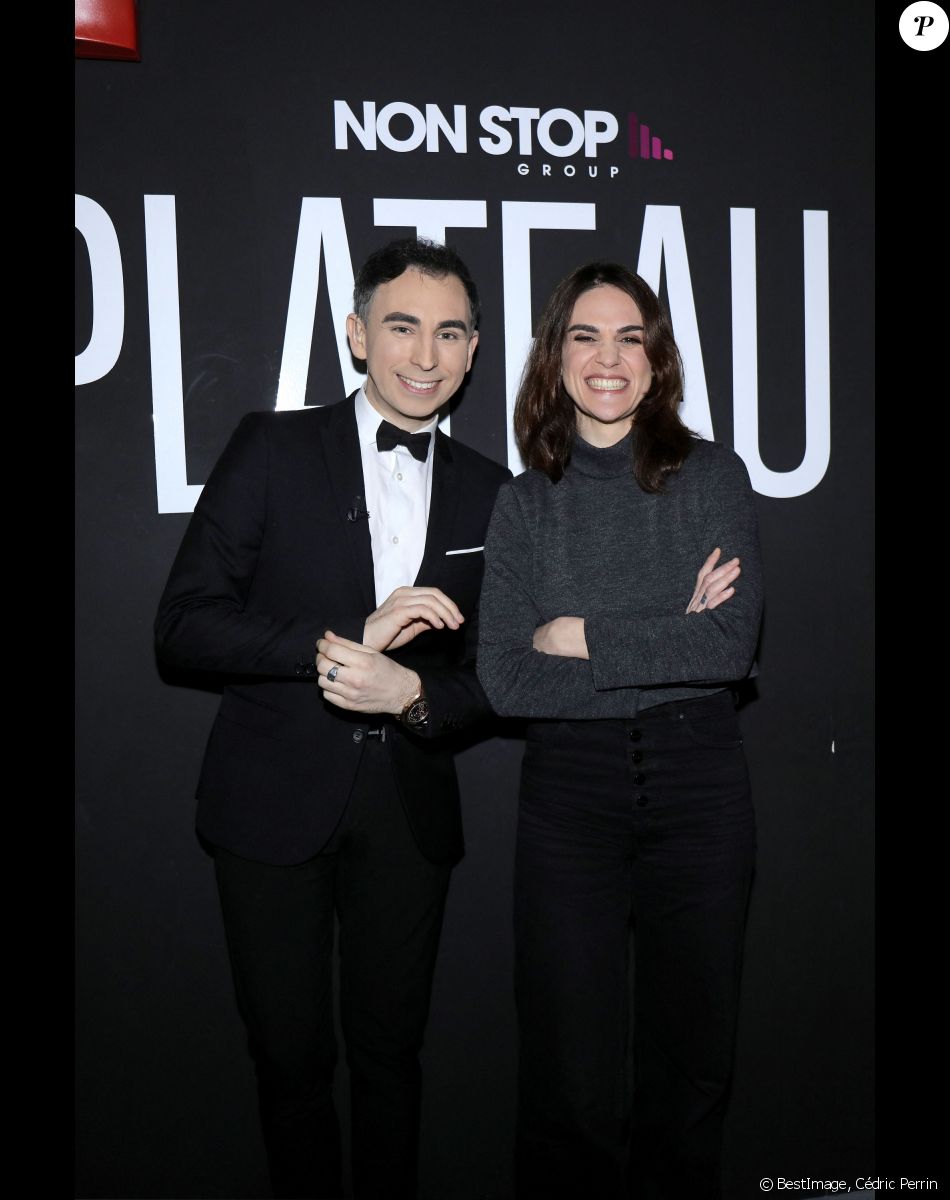 Exclusif - Jordan de Luxe et Myriam Palomba - Enregistrement de l'émission "L'Instant de Luxe" à Paris. Le 3 février 2022 © Cédric Perrin / Bestimage