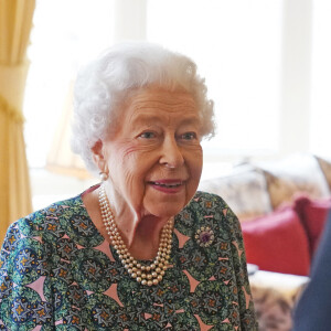 La reine Elisabeth II d'Angleterre en audience au château de Windsor. Le 16 février 2022 