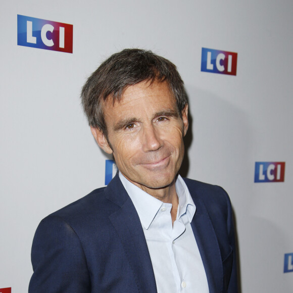 David Pujadas lors du photocall de la conférence de rentrée de la chaine LCI à Boulogne Billancourt le 30 août 2017.