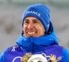 Quentin Fillon Maillet remporte l'or sur l'épreuve de la poursuite en biathlon homme 12.5 kms aux Jeux Olympiques d'Hiver de Pékin 2022.