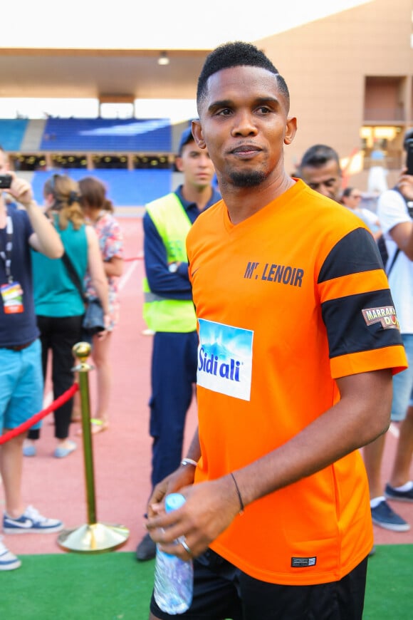 Samuel Eto'o - Match de football de bienfaisance au profit de l'association d'aide aux enfants Al Karam à Marrakech dans le cadre du Marrakech du Rire 2015 le 14 juin 2015.