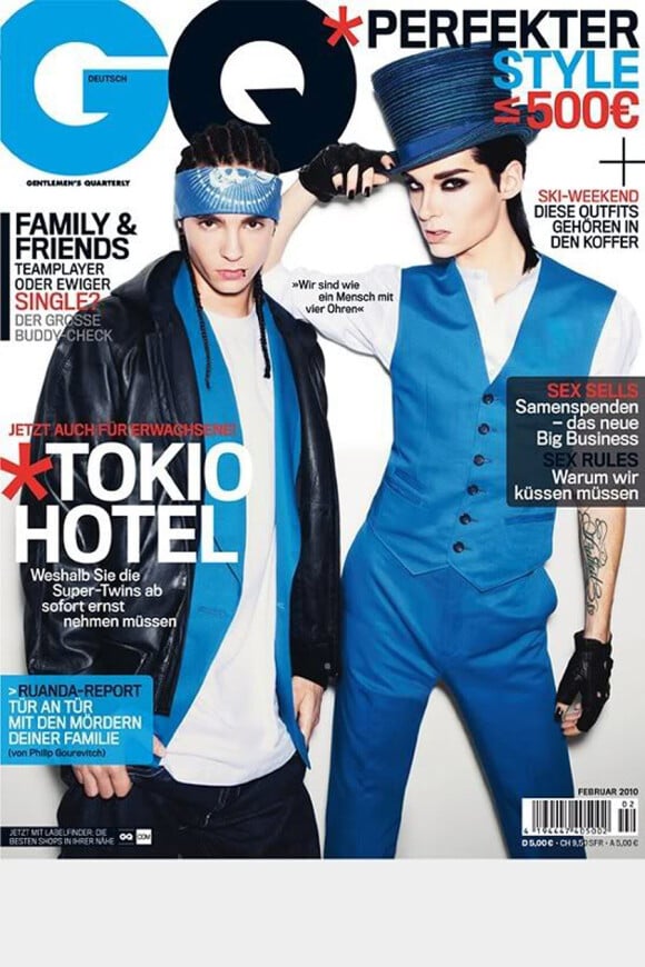 Tokio Hotel s'offre la couverture du GQ allemand dans son édition de février 2010.