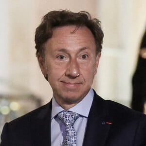 Stéphane Bern - Le président de la République et la première dame recoivent le Premier ministre de la République Hellénique et son épouse pour un diner de travail, au palais de l'Elysée, Paris, le 27 septembre 2021. © Stéphane Lemouton / Bestimage 