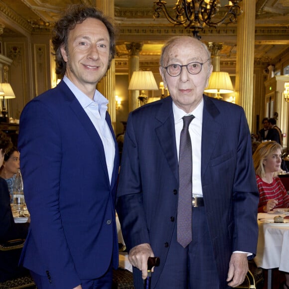 Exclusif - Stéphane Bern et son père Luis Bern - Personnalités au 13ème déjeuner Pères & Fils 2018 au Café de la Paix à Paris. Le 21 juin 2018 © Julio Piatti / Bestimage 