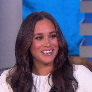 Meghan Markle sur le plateau de l'émission "The Ellen Show" à Los Angeles, le 17 novembre 2021.