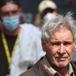 Harrison Ford - Tournage du dernier opus "Indiana Jones 5" dans les rues de Cefalu en Sicile le 7 octobre 2021. 