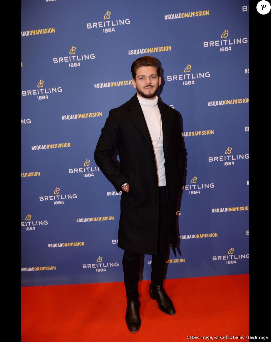 Rayane Bensetti lors de la soirée de réouverture de la boutique "Breitling", située rue de la Paix. Paris, le 3 octobre 2019. © Rachid Bellak/Bestimage
