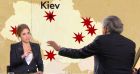 Extrait de l'émission spéciale sur l'Ukraine et l'invasion de Vladimir Poutine sur France 2. Dominique de Villepin et Bernard-Henri Lévy s'écharpent sur le sujet face à Léa Salamé qui tente de passer la parole.