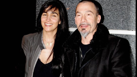 Florent Pagny and his wife Azucena attending the 25th International  Automobile Festival held at the Hotel des invalides, in Paris, France, on  February 04 2010. Photo by Nicolas Genin/ABACAPRESS.COM Stock Photo 