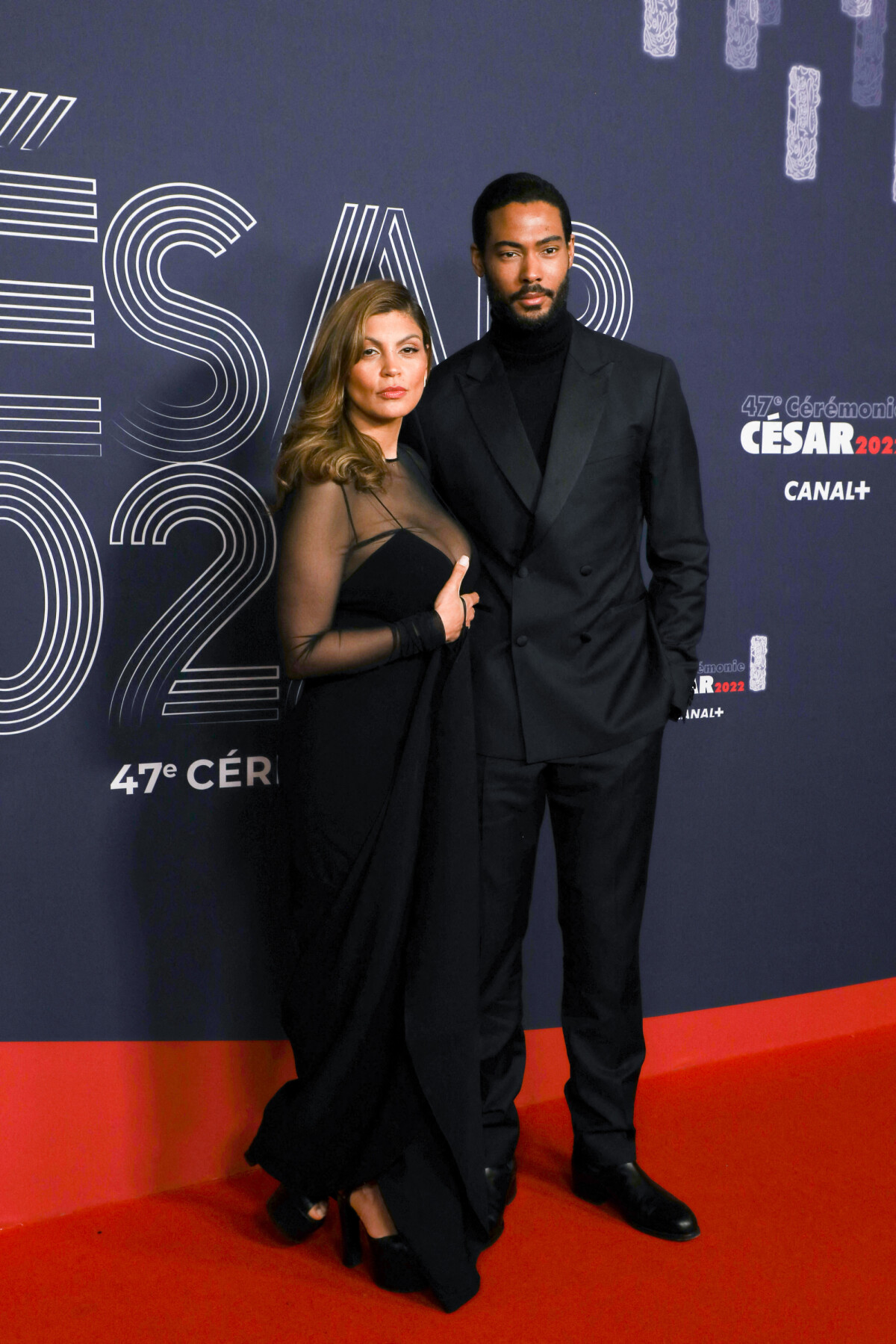 Nawell Madani pose avec son compagnon Djebril Zonga : très rare apparition du couple aux César - Purepeople
