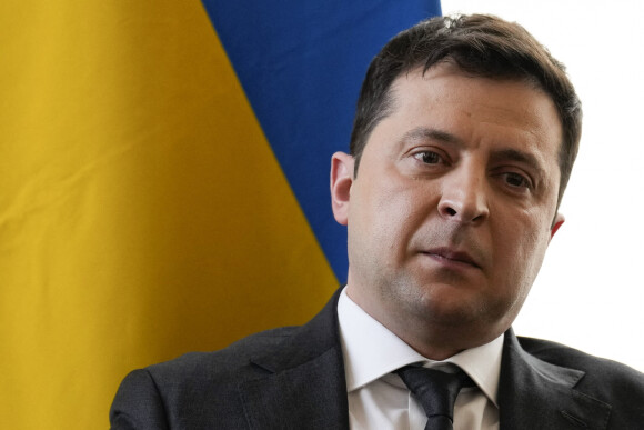 Le président ukrainien Volodymyr Zelenskyy assiste à une réunion avec le Premier ministre à la Conférence sur la sécurité de Munich, à Munich, Allemagne, le 19 février 2022. 