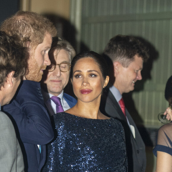 Le prince Harry, duc de Sussex, et Meghan Markle, duchesse de Sussex, enceinte, à la représentation du 10ème anniversaire du spectacle du Cirque du Soleil "Totem" au Roayl Albert Hall à Londres, le 16 janvier 2019.