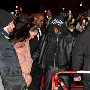 Rihanna (enceinte) et son compagnon ASAP Rocky - Défilé Off-White femme automne/hiver 2022-2023 à Paris. Le 28 février 2022. © Veeren / Christophe Clovis / Bestimage