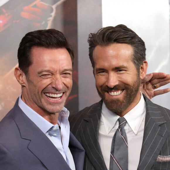 Hugh Jackman et Ryan Reynolds - Avant-première du film "The Adam Project" à New York, le 28 février 2022.