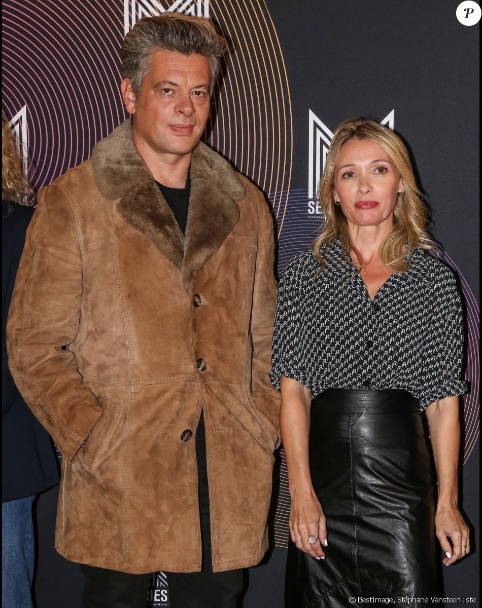 Benjamin Biolay et Anne Marivin - Avant-première du film "Rebecca" lors du Festival Series Mania à Lille le 1er septembre 2021. © Stéphane Vansteenkiste/Bestimage