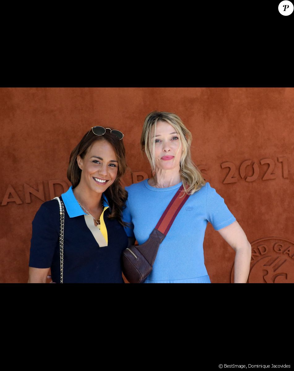 Alice Belaïdi, Anne Marivin au village lors des internationaux de France Roland Garros à Paris le 13 juin 2021. © Dominique Jacovides / Bestimage