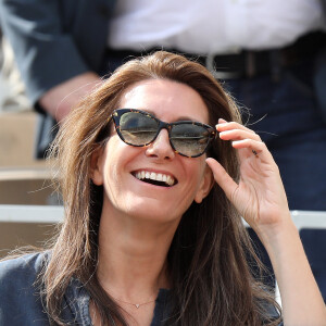 Anne-Claire Coudray dans les tribunes lors des internationaux de tennis de Roland Garros à Paris, France, le 3 juin 2019. © Jacovides-Moreau/Bestimage 