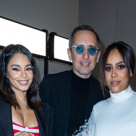 Vanessa Hudgens, Gad Elmaleh et Amel Bent assistent au défilé Giambattista Valli, collection prêt-à-porter Automne/Hiver 2022/2023, au Musée d'Art Moderne. Paris, France, le 7 mars 2022. © Olivier Borde/Bestimage