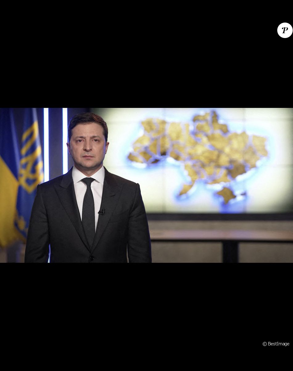 Le président ukrainien Volodymyr Zelensky le 24 février 2022