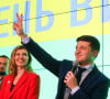 Volodymyr Zelensky et sa femme Olena - Volodymyr Zelensky, acteur ukrainien, sera au second tour de l'élection présidentielle contre le candidat sortant Petro Porochenko (actuel président) à Kiev en Ukraine le 31 mars 2019.