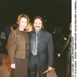 José Garcia et Isabelle Doval - Défilé Thierry Mugler à l'espace éphémère au Trocadéro de Paris.