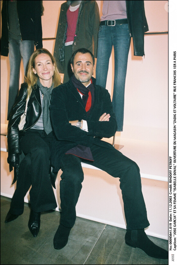 José Garcia et Isabelle Doval - Ouverture du magazin Zadig et Voltaire à Paris.