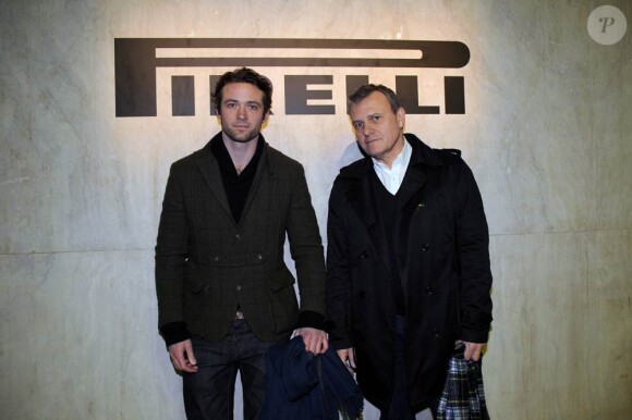 Louis-Marie et Jean-Charles de Castelbajac lors de la soirée du Calendrier Pirelli au Palais de Tokyo à Paris le 14 janvier 2010