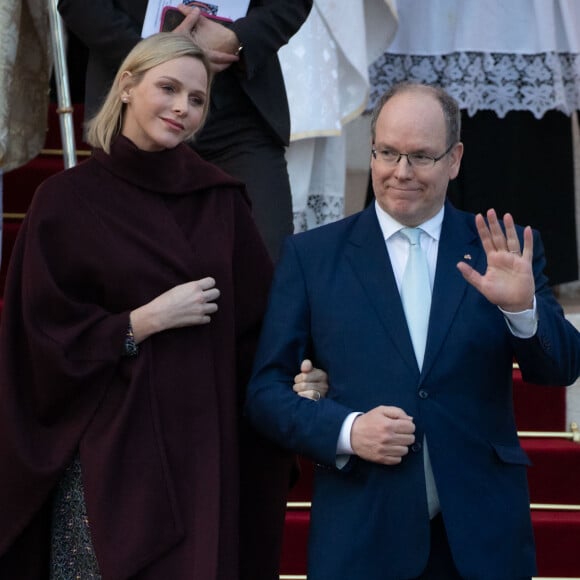 Exclusif - Ordination du nouvel archevêque de la Prinpauté de Monaco, Dominique Marie David, en présence du prince Souverain Albert II de Monaco et sa femme la princesse Charlene à Monaco. © Olivier Huitel PRM / Bestimage