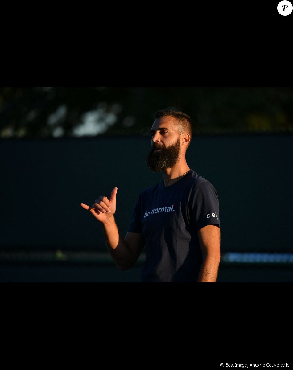 Benoît Paire - Les français s'entrainent lors du BNP Paribas Open 2022 d'Indian Wells, Californie, Etats-Unis, le 9 mars 2022. © Antoine Couvercelle/Panoramic/Bestimage