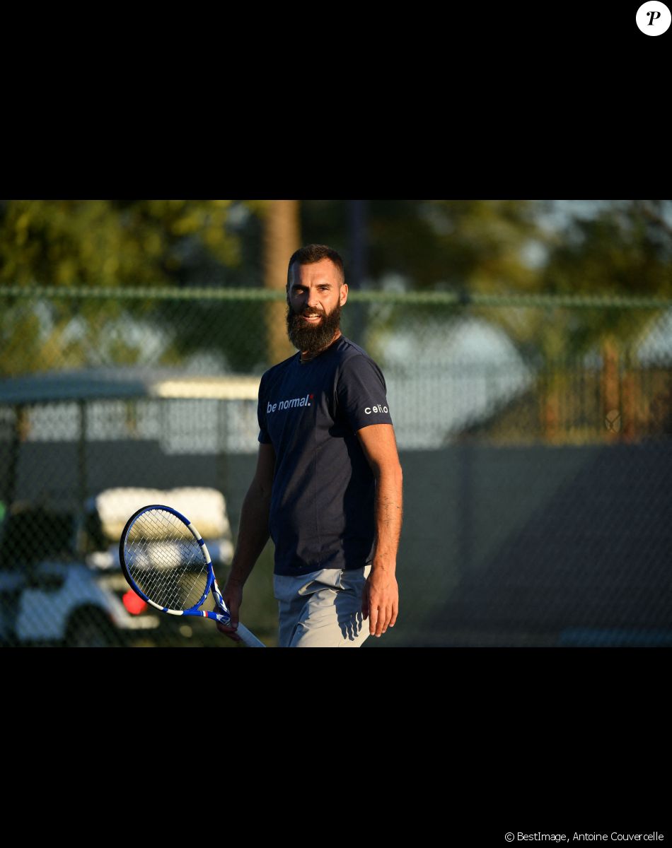 Benoît Paire - Les français s'entrainent lors du BNP Paribas Open 2022 d'Indian Wells, Californie, Etats-Unis, le 9 mars 2022. © Antoine Couvercelle/Panoramic/Bestimage
