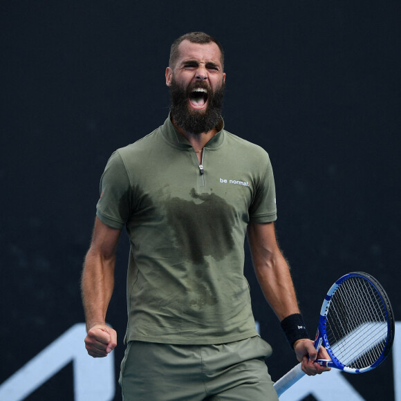 Benoît Paire face à Thiago Montero lors de l'Open d'Australie, le 18 janvier 2022.